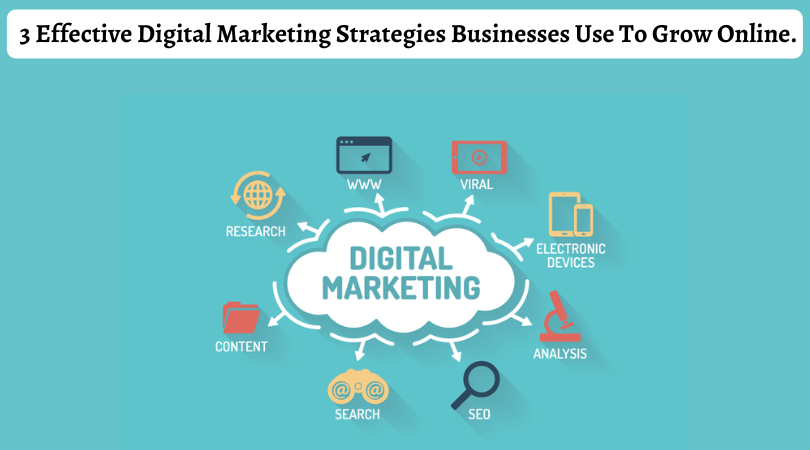 3 Effective Digital Marketing Strategies Businesses Use To Grow Online.